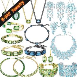 Ensembles de bijoux originaux Millenia Gema Chroma Collection de haute qualité Boutique vert bleu bijoux cadeau de mariage pour les femmes avec logo