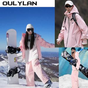 Sets OUlylan New Skiwear Snowboard y snowboard Tops Pants Traje para hombres adultas Sports Mochila de mochila Sket