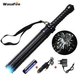 Stelt krachtige zoombare XML Q5 LED Telescopische zelfverdedigingsstick Tactical Baton -oplaadbare flash Torch 186502478233a