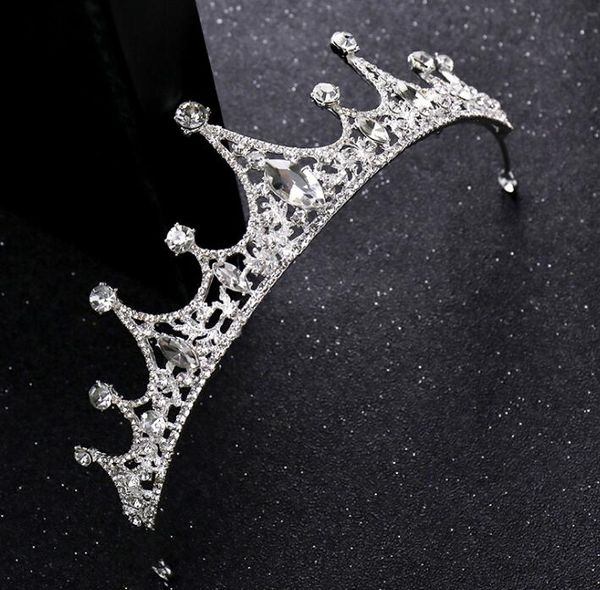 Conjuntos de princesa tiara de diamantes de plata tiara de novia coreana tiaras accesorios de vestido de novia de modelado de boda