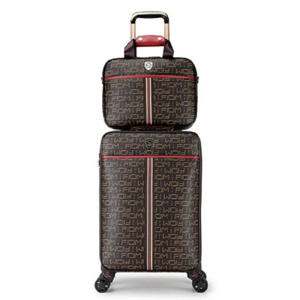 Sets PU Cuero Rolling Luggage Juego con Bolsa Cosmética de mujeres Malura de alta calidad Case de viajes Cabina Tamaño