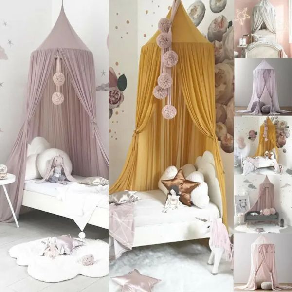 Sets Pudcoco Kids Baby Bed Cunapel Bed Cuber Mosquito Neting Princess Cortina Cosa de cama Tenta Doble King Size Fly Insect Protection