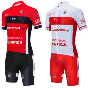 Sets Red Benfic Cycling Jersey Team Pro Bike Jersey Maillot Shorts Set Men Women Ropa Ciclismo Quick Dry Bicycle Tshirt Clothing