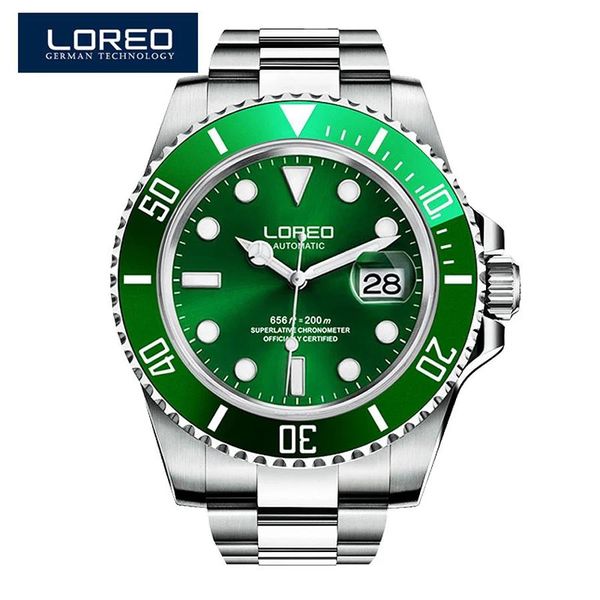 SETS RELOJES Hombre Loreo Watch Men Sport Automatic Corloge mécanique Horaire METTES TOP BRANDE ARRÉPRÉPROPRE 200M DROPSHIPSIP