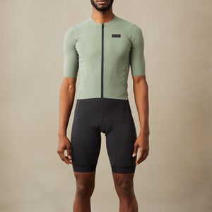 Ensembles Risesbik été haute qualité 2022 hommes cyclisme Jersey vêtements vert à manches courtes respirant séchage rapide Cycle Jersey vêtements