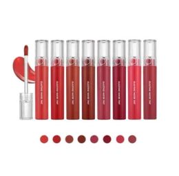 Conjuntos Romand Glasting Water Tint Glaze Lip Glaze Women Beauty Liquid Lipstick Lipgloss Mavero de labios Profesional Cosmético Siloso suave
