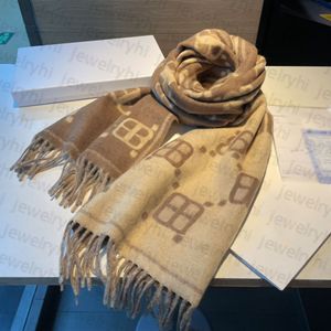 Sets Sjaals Sjaals Heren Kasjmier Sjaals Mode Winter Pashmina Zachte Sjaals Luxe Letter Kwasten Unisex Top Lange Sjaal