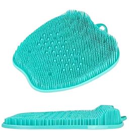 Sets sets siliconen voet massag borstel douche massage badkamer niet -slip bad mat voet antislip mat scrubber gordijn