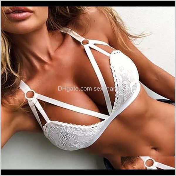 Ensembles Sexy Femmes Plus La Taille Floral Dentelle Soutien-Gorge Transparent Et Gstring Bandage Soutiens-Gorge Sous-Vêtements Ensemble Lingerie Corset Bustier Sujetador 4Cudf Xhrvq