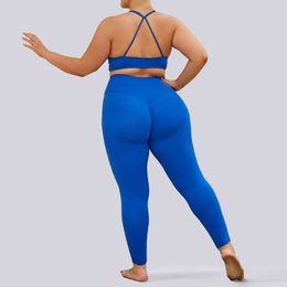 Sets Sport Plus Curve Lu Align Yoga Sirène Womens High Sports Terre Naked-Scrying grande taille Fiess Suit Lemon Gym Running Workout
