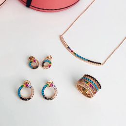 Conjuntos de pendientes de disco rectos, anillos de plata de ley 925, collares con colgante de oso español para mujer, conjunto de joyería Original, envío gratis