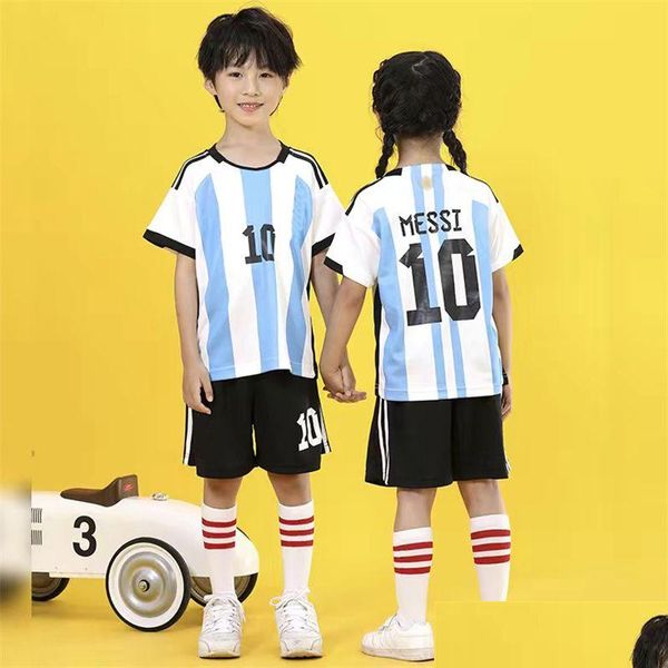 Ensembles / Costumes Baby Kids Soccer Kit Fans Player Version Jerseys Garçons Kits Hommes Femmes Football Shirt Enfants Vêtements D'été Ensembles Drop Del Dh0Mp