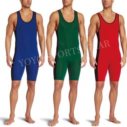 Sets/Suits Solid Color Wrestling Singleta Bodysuit Leotard Underwear Gym Triathlon Powerlifting Clothing Skinsuit Running Skinsuit