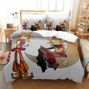 Zet Sundrop FNAf beddengoed set enkele twin full queen king size bed set tiener slaapkamer laken set 3D anime laken set
