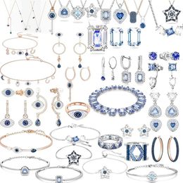 Sets SWA Gema Originele Fijne Sieraden Set Charm Evil Eye Ketting Dames Ring Armband Oorbellen Feestartikelen met Logo