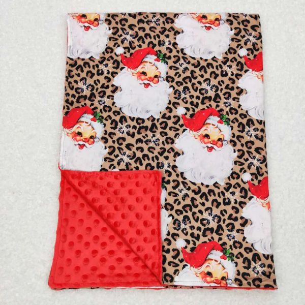 Ensembles en gros de Christmas Christmas Santa Flannel Children Boutique Minon Quilt Baby Boy Girls Kids Leopard Red Liber