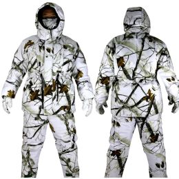 Ensembles de camouflage bionique extérieur de l'hiver Vêtements de chasse de chasse d'hiver pêche de pêche de chasse