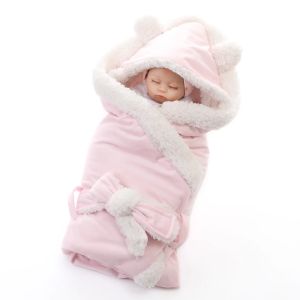 Ensembles d'hiver chaud bébé garçons filles couverture enveloppe double couche enleceau baby swaddle Sac de couchage pour nouveau-nés