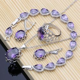 Sets Femmes Birthstone Silver 925 Bijoux Ensembles