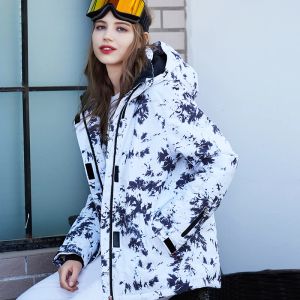 Ensembles de vêtements de neige pour femmes, combinaison de Ski imperméable, vêtements de Snowboard, Costumes d'extérieur, vestes de glace d'hiver + pantalons à bretelles pour filles