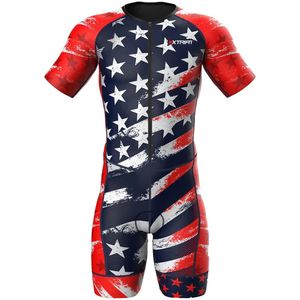 Conjuntos XTRIAT Triatlón de una pieza Traje de mallas Maillot Ciclismo Hombre Ropa de carreras MTB Bike Hombres Mono Ciclismo Jersey Conjunto Skinsuit