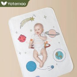 Conjuntos Yatemao 70x100cmreusable Baby Cambio de almohadilla impermeable Pañal de cartón y cuna de orina Juego de ropa de cama