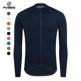 Sets YKYWBIKE Herbst Pro Team schwarz Langarm Jersey Rennen 2022 Radtrikot Fahrrad Radfahren Kleidung Italien Mesh Stoff Ärmel