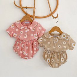 Sets Ysubest Summer Infant Kids Baby Girl Baby Sley Daisy Impresión Tshirt+Shorts Ropa Sets Recién nacidos Baby Suits ropa
