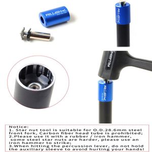 Kit Kit en acier Forks MTB Road Bike Bicycle Fork Fork Headsset Installer Tool Star Nut Nut Retting Installer Outils