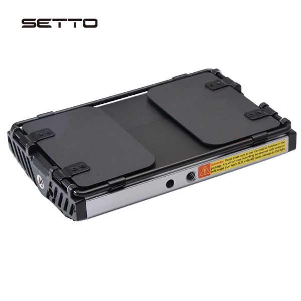 Setto Bi-Color Dimmable LED Video Light For Studio YouTube Product Photography Tournement vidéo avec Barndoor 3200-5600K CRI 96+