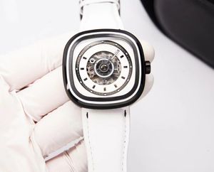Montre mécanique entièrement automatique pour hommes SEVE, d'un diamètre de 45 millimètres, d'un boîtier en acier de précision et d'une montre de luxe de haute qualité