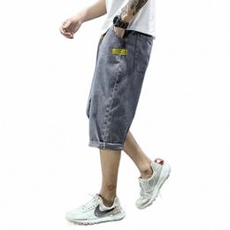 Seven Points Jeans Mâle 2023 Été Mince Marque Fi Jeunes Jambe Droite Lâche Plus Taille Pantalon Moyen Casual Denim Shorts A3399 D7rG #