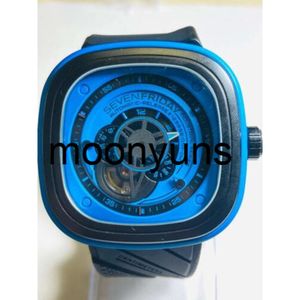 Sevenfriday Watch Designer Watches Seven Friday P Series P Mens Watch 47mm Automatic Burning Blue hecho en suizo Usado de alta calidad