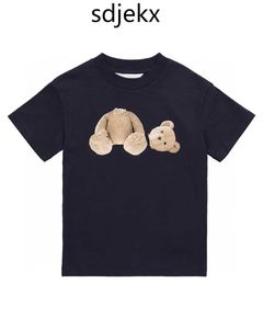 Afgehakte kop beer kinder T-shirt met korte mouwen zomer 2023 nieuw medium kinder losse halve zomer modemerk kinderkleding