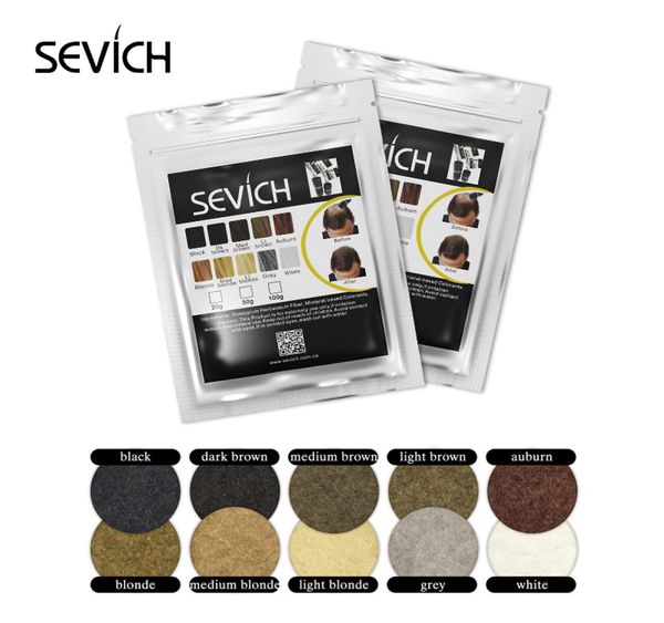 Sevich 50g maquillage cosmétique beauté Sevich fibre capillaire kératine Spray applicateur épaississement poudre capillaire produits de perte de cheveux 7264563