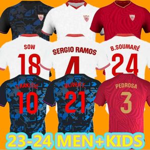 Sevilla FC 2023 2024 Sevillas camisetas de fútbol final L.SUSO TECATITO JONG Maillot GUDELJ K.REKIK MUNIR OCAMPOS RAFA hombres niños kit 23 24 camiseta de fútbol niño establece hogar lejos 3er