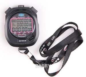 SEWEAN Stopwatch SW8-3100 Digitale chronograaf 1/100 seconde Sport stopwatch Teller timer 3 rij 100 herinneringen Lap split