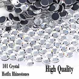 Nociones de costura DMC Fix Rhinestone Clear Crystal Flatback Glass Diferentes tamaños fix Rhinestones Iron On para la noche de fiesta Dres233G
