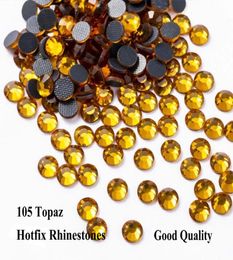 Nociones de costura Hierro en Hot Fix Rhines Topaz Crystals ss6 ss10 ss16 ss20 ss30 para Garment9505202