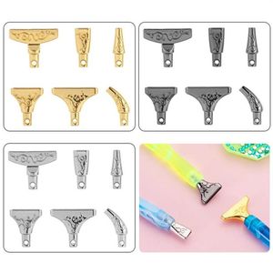 Herramientas para nociones de costura, 1 Juego, bricolaje, artesanía hecha a mano, pintura de diamante, accesorios de punto de cruz para bolígrafo de punta de Metal Tip260V