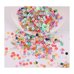 Herramientas de nociones de costura 20 colores M Plano Redondo PVC Lentejuelas sueltas Paillettes Craft para decoración de bodas Prendas Accesorio de bricolaje Drop Dhgyb