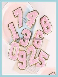 Sewing Notions Tools Apparel 09 Number Chenille Patches 3 Inch Sew Or Iron On Clothing Embroidery Appliques Diy Clothes Garment A6453165