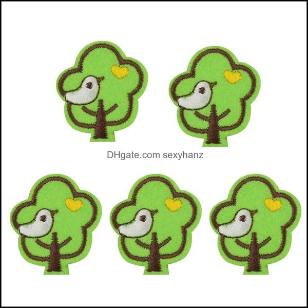 Nociones de costura Herramientas Ropa 10 piezas Pájaro en Treees Insignias para ropa Hierro Bordado Apliques Unos Accesorios Ropa Entrega directa 20