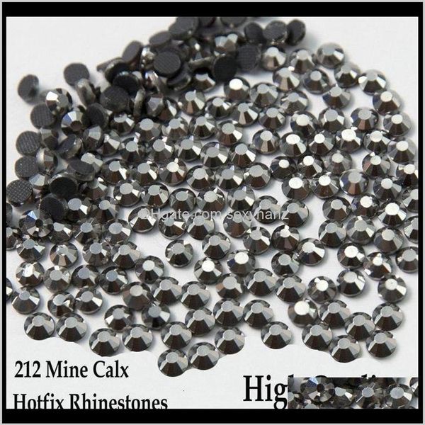 Nociones de costura Herramientas Ropa 212 Mine Calxjet Hematite Flatback Ss6Ss30 Diferentes tamaños Hierro en diamantes de imitación Zhgcq313z