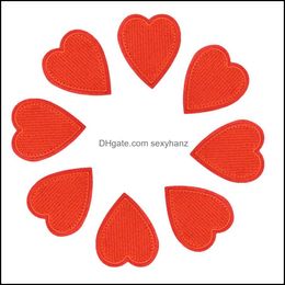 Notions de couture Outils Vêtements DIY Lovees rouges pour vêtements Fer brodé Applique Ones Accessoires Badge Autocollants sur vêtements Drop Deliver