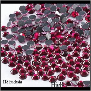 Nociones de costura Herramientas Ropa Brillante Fucsia Ss6 - Ss30 Flatback Iron On Fix Rhinestones para Diy 9P8O0