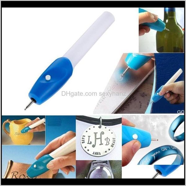 Nociones de costura Herramientas Ropa Drop Entrega 2021 Grabado eléctrico Grabado Acero Joyería Grabador Pen Kit Metal Tallado Herramienta Plástico Glas