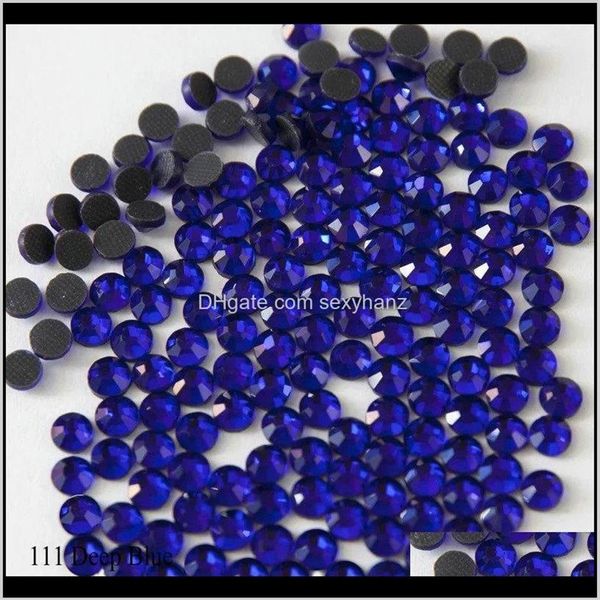 Nociones de costura Herramientas Ropa Ss6Ss30 Sapphiredeep Blue Dmc Flatback Rhinestones Glass Strass Transferencia de calor Fix Crystal Sto244R