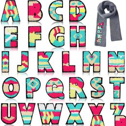 Couture Notions Outils Chenille Lettre Iron Ones Colorf Camouflage Brodé Varsity Azes Alphabet Lettres Appliques Pour Diy Drop Dhaf0