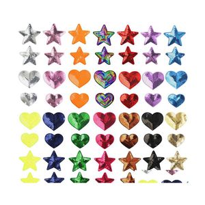 Notions de couture Outils Paillettes brodées Vêtements Coeur d'amour Regards Coudre le fer sur les vêtements Badge pour t-shirt Manteau DIY Décoration Gif Dhxci